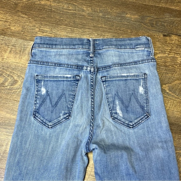 MOTHER The Stunner Ankle Fray High-Rise Skinny Jeans in Graffiti Girl Womens 26 - Picture 6 of 12